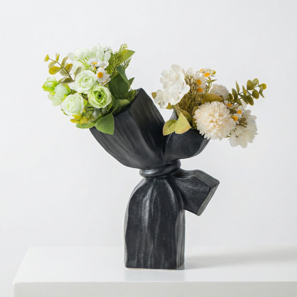 Modern Minimalist Bow Sculpture Vase
