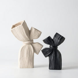 Modern Minimalist Bow Sculpture Vase