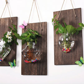 Nordic Wall Mounted Glass Plant Vase Set